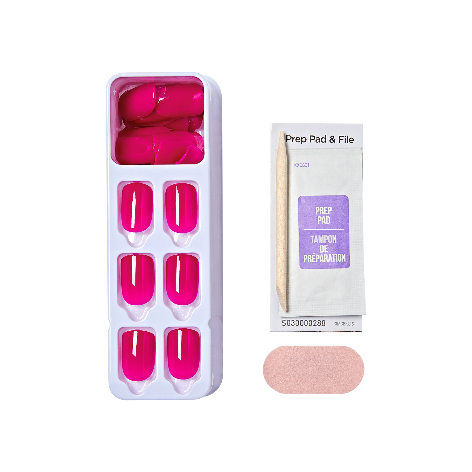 KISS imPRESS Ongles de Couleur - Tout Sourire, Rose, Carré-Ovale, Courts