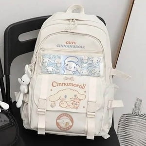 Sac à dos Cinnamoroll School Cartoon Sac à Dos Cinmacoroll sac à dos de l'école Sac léger étanche, Sac à dossier pour ordinateur portable pour les garçons et les filles