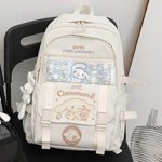 Cinnamoroll School Cartoon Backpack Cinnamoroll Backpack School Bag Lightweight Waterproof Bag, Laptop Backpack for Boys and Girls School Season Gifts, Back to School Supplies