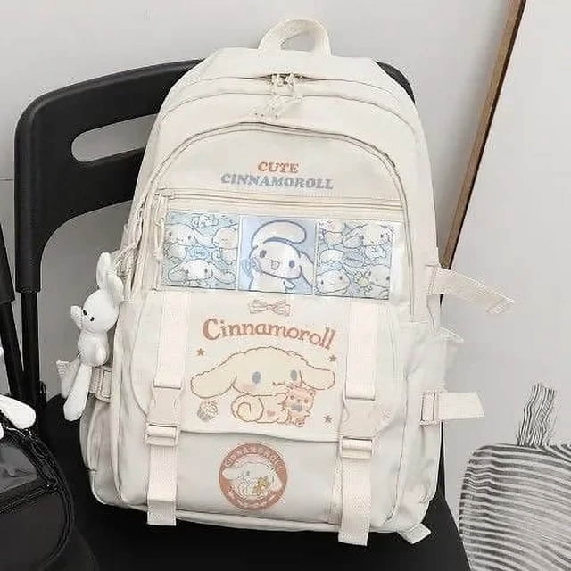 Cinnamoroll School Cartoon Backpack Cinnamoroll Backpack School Bag Lightweight Waterproof Bag, Laptop Backpack for Boys and Girls School Season Gifts, Back to School Supplies