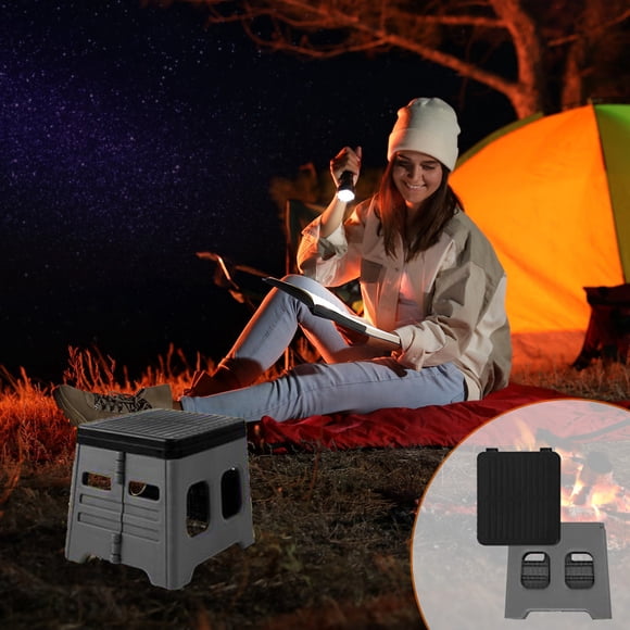 Meitianfacai Portable Camping Toilet For Adults Water-Proof Folding Toilet With Lid Travel Potty Seat Travel Portable Potty For Adults Porta Potty Car Outdoor Hiking Trips B, Black