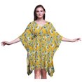 thumbnail image 1 of Bimba Kaftan de Plage à Fleurs, Paréo de Bikini, Robe Midi pour Femmes, Caftan Court - P-L, 1 of 5