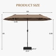 thumbnail image 3 of Gymax Parasol de Patio Double Face de 13 Pi avec Manivelle, Base de Parasol, Verrou de Sécurité, Beige, 3 of 10