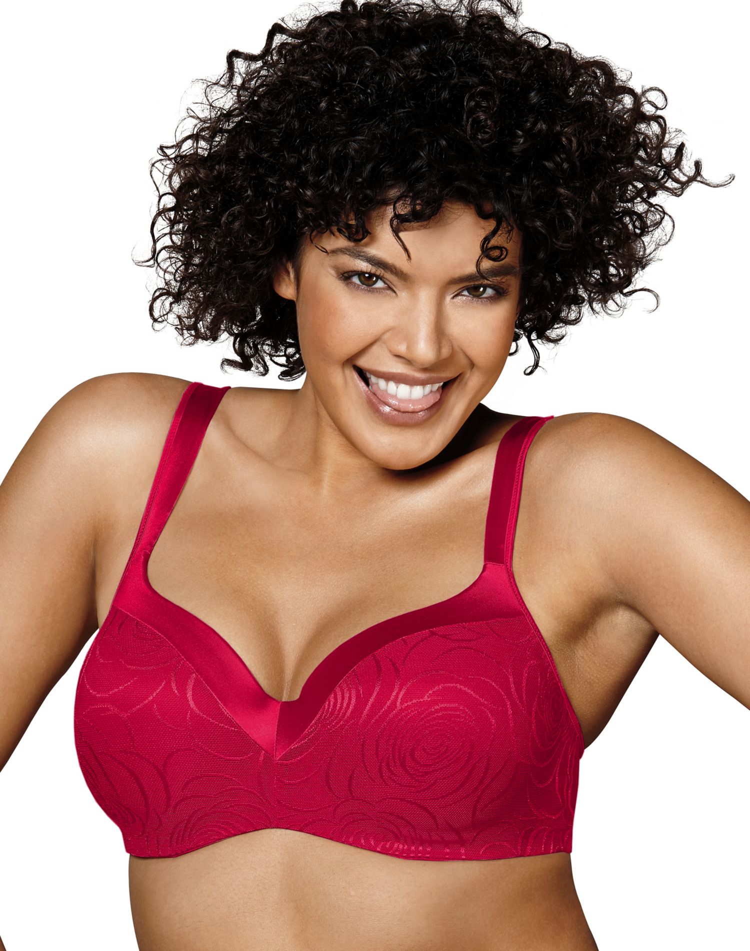 Playtex Womens Secrets Body Revelation Underwire Bra, 44DD, Scarlet Berry Rose