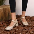 thumbnail image 4 of B91xZ Mocassins Classiques Décontractés pour Femmes, Décontractés, Unis, à Lacets, à Enfiler, Plats Pointus, Chaussures Mocassins, Beige 8.5, 4 of 5