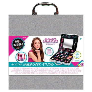 Cra-Z-Art Be Inspired Glitter Makeover Studio Glamour Collection Make Up Case.  Fun for Tween/Teens. Ages 8+.  Great Gift for any occasion.