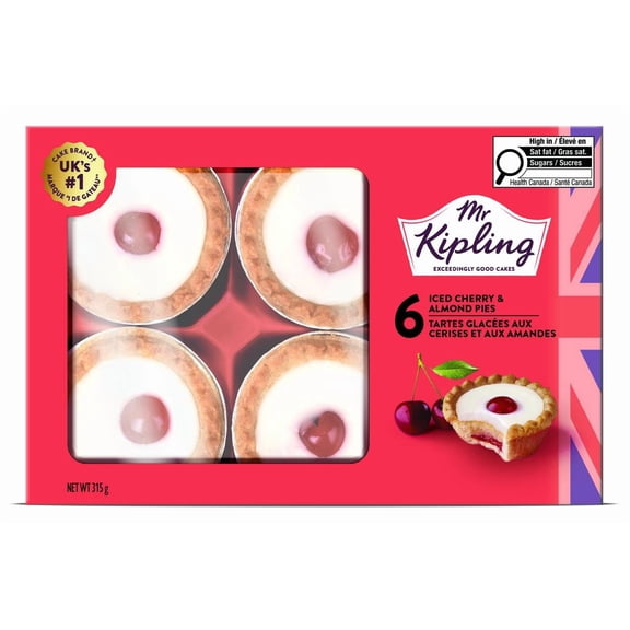 Mr. Kipling Mini Cherry & Almond Pies - 6 Pack, 255g