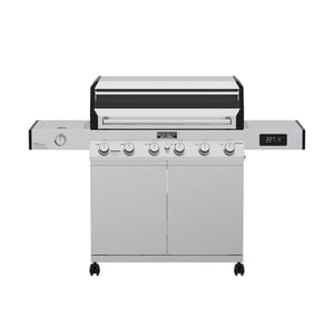 Monument Grills Denali D605 6-Burner Gaz bicarburant BBQ Griller avec un couvercle clair, LED Commandes, Bluetooth, brûleur latéral
