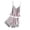 Pink, variant on biudgviw Silk Pajamas for Women Set Lace Trim 2 Piece Sleepwear Lightweight Comfy V Neck Sleeveless Tops and Shorts Pj Sets