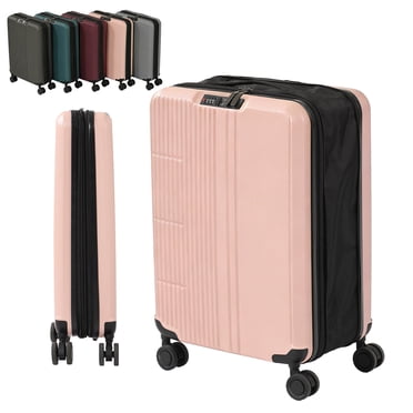 20 Inch Carry On Luggage, Lightweight ABS Rolling Hard Shell Suitcase with Spinner Wheels, Portable Travel Suitcase for Business Trip & Vacation Use, Pink