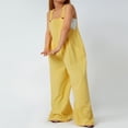 thumbnail image 3 of Wide Leg Overalls for Women Sleeveless Jumpsuits Suspender Overalls with Pockets, 3 of 6