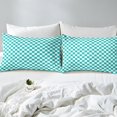 thumbnail image 4 of Erosebridal Checkered Gingham Sheet Set Twin, Rectangle Geometry Bedding Sets Twin Size, Teens, 3pcs, 4 of 7