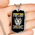 thumbnail image 2 of Hunting Is Not A Sport Necklace Stainless Steel or 18k Gold Dog Tag 24" Chain, 2 of 8