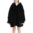 thumbnail image 1 of Faithtur Universal Warm Hooded Sweater Fashion Printing Mink Wool Home Clothes, 1 of 6