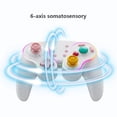 thumbnail image 2 of Manette Sans Fil avec Lumières RVB, gyroscope à 6 Axes, vibration à Double Moteur, Fonction Turbo, programmable, Convient pour Switch/OLED/PC/Android/iOS, avec base de Recharge Sans Fil, 2 of 9