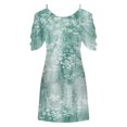 thumbnail image 5 of Robes d'Été Grande Taille pour Femmes 2024 à Imprimé, Manches Courtes, Épaules Dénudées, Col Rond, Économisez jusqu'à 65 % de Rabais!, 5 of 5