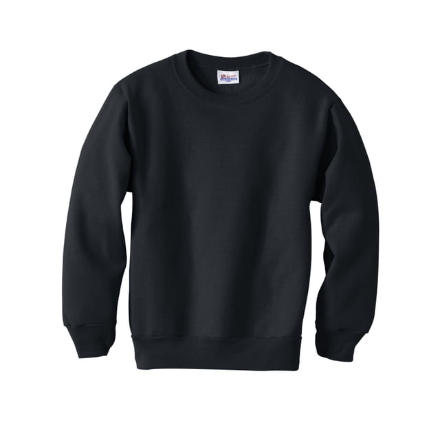 Hanes ComfortBlend EcoSmart Chandail à Col Rond pour Garçon, P, Noir