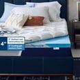 thumbnail image 3 of Sleep Innovations Cool Comfort Dual Layer 4 Inch Memory Foam Mattress Topper, King Size, Medium Plush, 2 Inch Cooling Gel Memory Foam Plus 2 Inch Pillow Top Cool Cover, 3 of 5