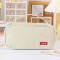thumbnail image 2 of TopLLC Large Capacity Pencil Pouch, Oxford Cloth Double Layer Pencil Case with Zipper and Compartments, Portable Stationery Storage Bag with Handle, Simplicity Travel Makeup Bag for Students Girls, 2 of 9