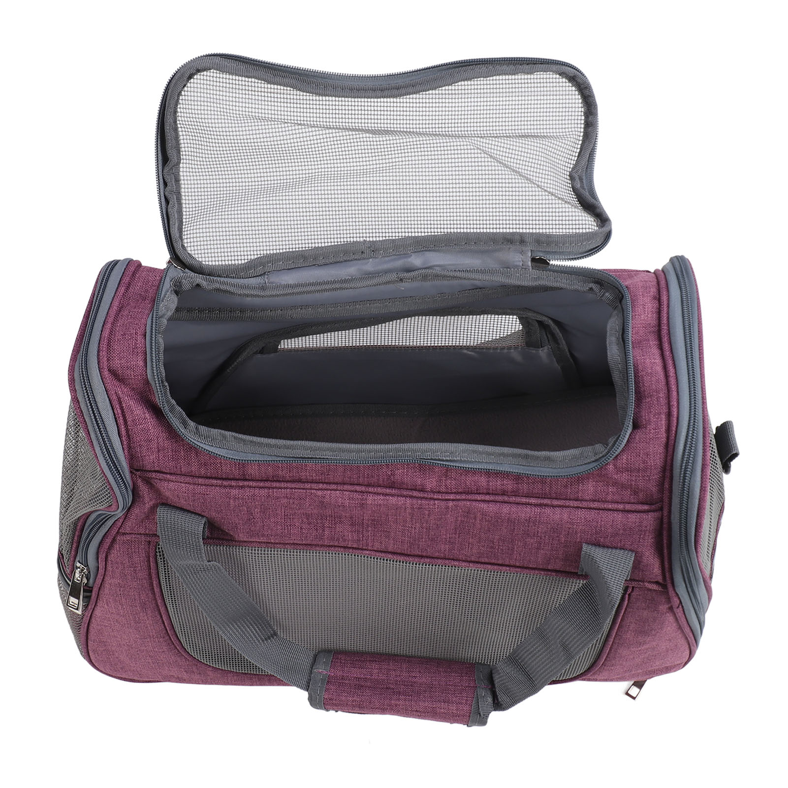 Cat Carrier, Portable Foldable Mesh Breathable Pet Carrier Bag with Mat Shoulder Strap for Shopping for Travel Rose Red