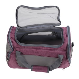 Cat Carrier, Portable pliable Mesh Respirant Pet Carrier Bag avec tapis bandoulière pour les achats pour Voyage Rose Rouge