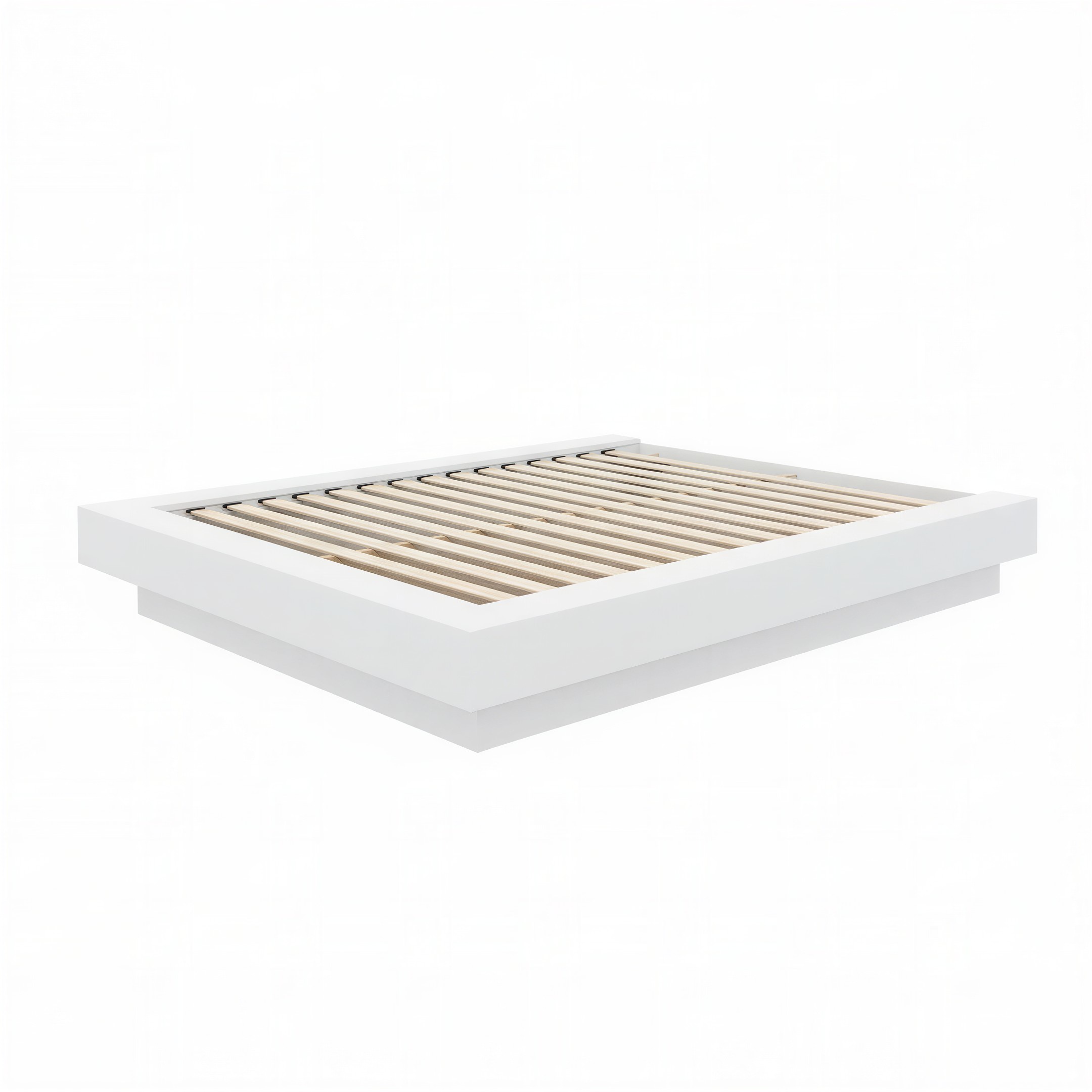 Nexera Marconi King Platform Bed Frame, White Oak