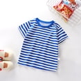 thumbnail image 2 of T-shirts à Col Rond à Rayures à Manches Courtes pour Filles, Jolis Hauts, Vêtements d'Été pour Ados, Vêtements pour Enfants, Filles 6-7 Ans, Vêtements pour Filles, 2 of 7