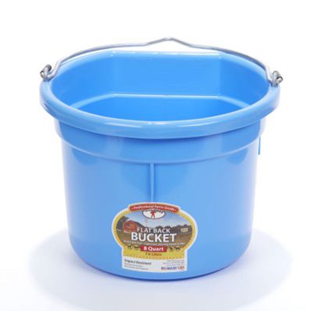 Little Giant Seau en Plastique Robuste de 8 Pintes à Dos Plat avec Poignée en Métal