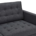 thumbnail image 3 of Modway Exalt Fabric Upholstered Tufted Sofa in Charcoal & Black, 3 of 9