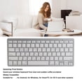thumbnail image 4 of Keyboard Bilingual Super Slim Cordless Keyboard Comfortable for PC Laptop Tablet User Friendly Ergonomic Design Silver, 4 of 7
