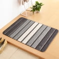 thumbnail image 4 of Grey 50X80Cm Striped Floor Mat, Quick-Dry And Skid-Proof, Perfect For High-Traffic Wet Areas, Durable Fabric, 4 of 7