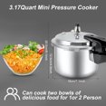 thumbnail image 2 of EIGTHTAIL Domqga 3 L Aluminum Stovetop Pressure Cooker, 2 of 10