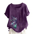 thumbnail image 1 of Birdeem T-Shirt Ample Décontracté d'Été pour Femme à Col Rond, Manches Courtes, Imprimé, 1 of 5