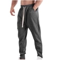 thumbnail image 1 of FAIWAD Mens Sweatpants Elastic High Waist Drawstring Workout Joggers Pants Button up Outdoor Trousers, 1 of 4