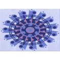 thumbnail image 1 of Ahgly Tapis Rectangulaire Lavable en Machine Bleu Royal Transitionnel, 5 Pieds x 8 Pieds, 1 of 7
