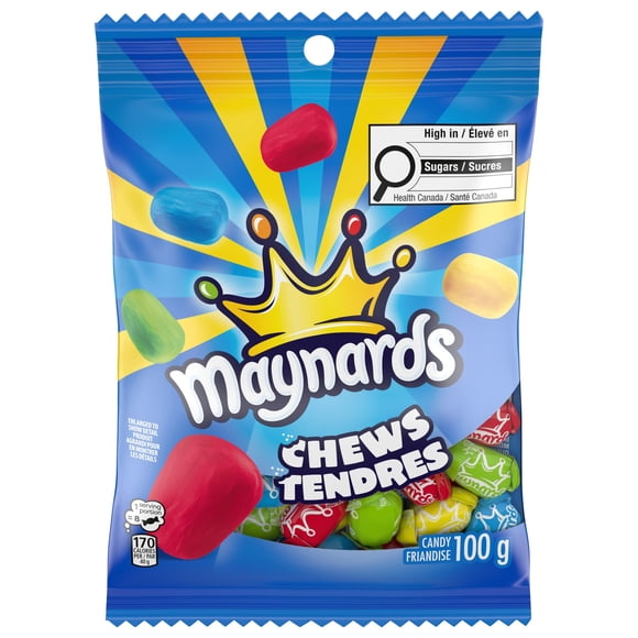 MAYNARDS Chews Soft & Chewy Candy, In Assorted Fruity Flavours, 100g.