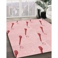 thumbnail image 3 of Ahgly Tapis Rectangulaire Lavable en Machine Intérieur Transitionnel Rouge Pastel Rose, 8 Pieds x 12 Pieds, 3 of 7