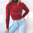 thumbnail image 2 of GigrtiJin Chandails à Col Roulé pour Femmes Décontractés Couleur Unie Ajustés Courts Chandails à Enfiler Hauts Mode Confortables Blouses Décontractées, 2 of 7