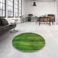 thumbnail image 4 of Ahgly Company Tapis d'Intérieur Lavable à la Machine, Carré, Transitionnel, Vert Pomme Vert, Tapis de Zone, 8 Pieds Carré, 4 of 7