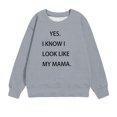 thumbnail image 4 of Chandail Ras du Cou pour Bébé Rabais Chandail pour Enfants T-Shirt à Manches Longues Imprimé T-Shirt Imprimé Col Rond Hauts Courts Convenant aux Garçons et aux Filles de 1 à 12 Ans T-Shirts Chemises pour Bébés Filles Gris 2T, 4 of 4