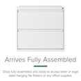 thumbnail image 4 of Hirsh 30 inch W 2 Drawer Metal Lateral 101 File Cabinet White, 4 of 14