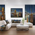 thumbnail image 2 of Design Art Lit up Brooklyn Bridge by Night Framed Canvas Art Print, 2 of 5