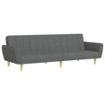 thumbnail image 2 of vidaXL 2-Seater Sofa Bed with Footstool Dark Grey Fabric, 2 of 5