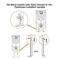 thumbnail image 3 of HOROW Toilet Wall Hung Combo Set, Concealed In-Wall Tank Carrier, Soft-Close Seat, Dual Flush, White, 3 of 10