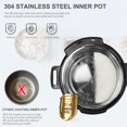 thumbnail image 2 of 6 Quart 7-in-1 Electric Pressure Cooker, Slow Rice cooker, Steamer, Sauté, Yogurt Maker & Warmer, 18 Cooking Programs, Stainless Steel, 2 of 10