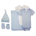 thumbnail image 1 of Bambini Newborn Baby Boy 5 Pc Layette Baby Shower Gift Set, 1 of 3