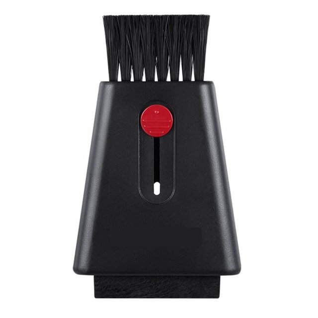 ZLight Brosse à Clavier Double Tête Récurant Rétractable Poils Doux Outil de Nettoyage Portable Noir 1Ensemble