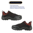 thumbnail image 3 of vangelo Chaussure de Sécurité pour Homme à Embout d'Acier Homologuée ASTM CSA HELMUT-1 Protection contre les Perforations et aux Orteils Antidérapante Noir Rouge Taille 8W, 3 of 5