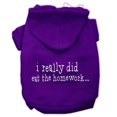 thumbnail image 1 of I Really Did Eat The Homework Screen Print Pet Hoodies Purple Size L (14), 1 of 1