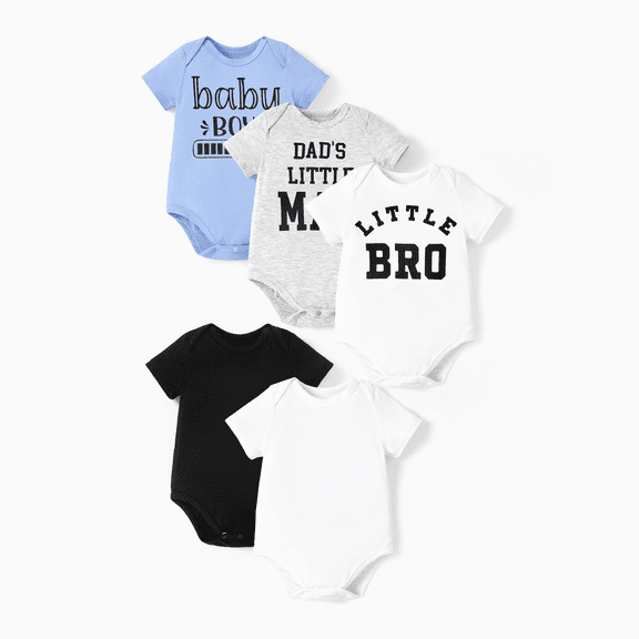 PatPat Bamboo 5-Pack Baby Boy/Girl Casual Romper